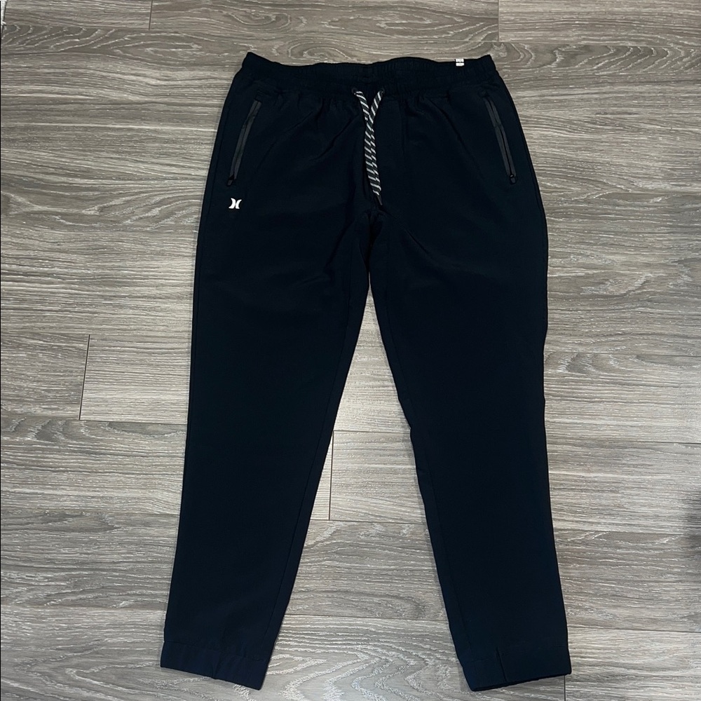 Hurley Black Joggers with Zippered Pockets
